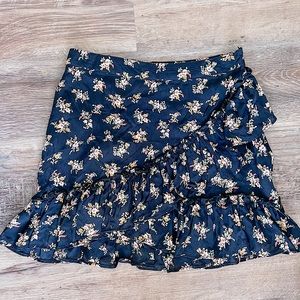 Floral Ruffle Skater Skirt from Top Shop
